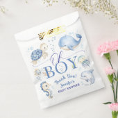 Under The Sea Ocean Baby Shower Boy Blue  Bedankzakje (Gezegeld)