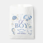 Under The Sea Ocean Baby Shower Boy Blue  Bedankzakje (Voorkant)