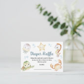 Under The Sea Ocean Baby Shower Diaper Raffle Informatiekaartje (Staand voorkant)