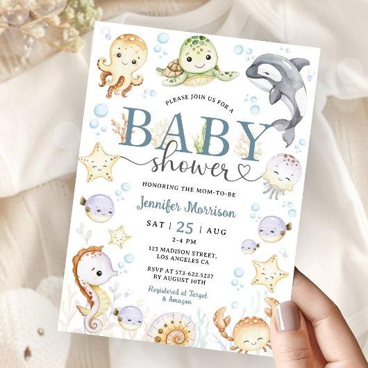 Under The Sea Ocean Baby Shower Gender Neutral  Kaart