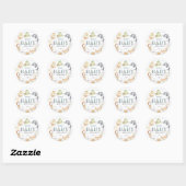 Under The Sea Ocean Baby Shower Gender Neutral Ronde Sticker (Vel)