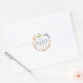 Under The Sea Ocean Baby Shower Gender Neutral Ronde Sticker (Envelop)
