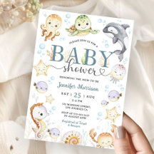 Under The Sea Ocean Baby Shower Geslacht Neutraal 