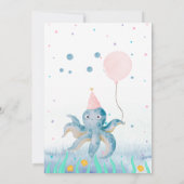 Under The Sea Octopus Schelp Baby Shower Kaart (Achterkant)