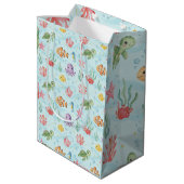 Under the Sea Party Colourful Ocean Creatures Medium Cadeauzakje (Achterkant Gekanteld)