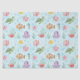 Under the Sea Party Colourful Ocean Creatures Tissuepapier