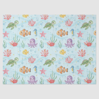 Under the Sea Party Colourful Ocean Creatures Tissuepapier