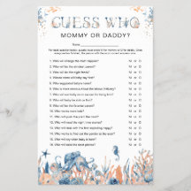 Under the Sea 'Raad eens wie' Baby Shower Spel