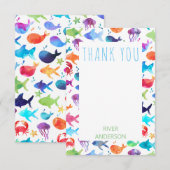 Under The Sea Regenboog Vis Bedankt (Voorkant / Achterkant)