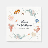 Under the Sea She's a Catch Bridal Shower Cocktail Servet (Voorkant)