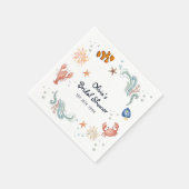 Under the Sea She's a Catch Bridal Shower Cocktail Servet (Hoek)