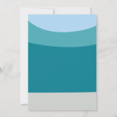 Under The Sea Turtle Funny Birthday Party Kaart (Achterkant)