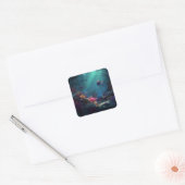 Under The Sea Vierkante Sticker (Envelop)