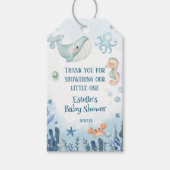 Under the Sea Walvis Octopus Krab Baby Borrel Cadeaulabel (Voorkant)