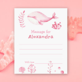 Under the sea Whale birthday time capsule message