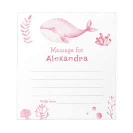 Under the sea Whale birthday time capsule message Notitieblok
