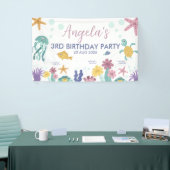 Under The Sea Whimsische Oceaankinderfeestje Spandoek (Beurs)