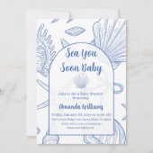 Under The Sea You Soon Blue Boy Baby Shower Kaart (Voorkant)