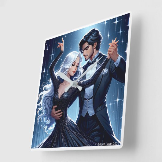 Under The Sky - Romantic Wall Clock Vierkante Klok (Hoek)