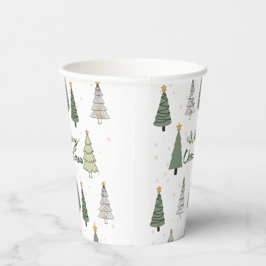 Under the Snowy Trees – Christmas Papieren Bekers (Rechts)