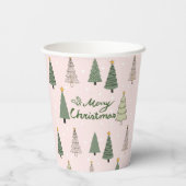 Under the Snowy Trees – Christmas Papieren Bekers (Achterkant)