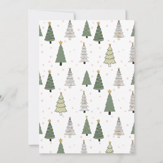 Under the Snowy Trees – Christmas Party Kaart (Achterkant)