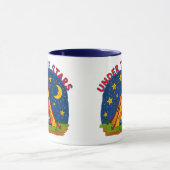 Under the Stars Kids Camping Drawing Mok (Midden)