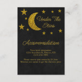 Under the Stars Verjaardagsaccommodatie Informatiekaartje (Voorkant)