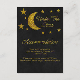 Under the Stars Verjaardagsaccommodatie Informatiekaartje