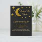 Under the Stars Verjaardagsaccommodatie Informatiekaartje (Staand voorkant)