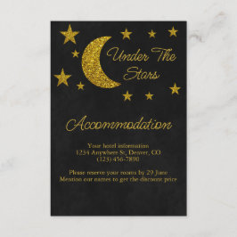 Under the Stars Verjaardagsaccommodatie Informatiekaartje