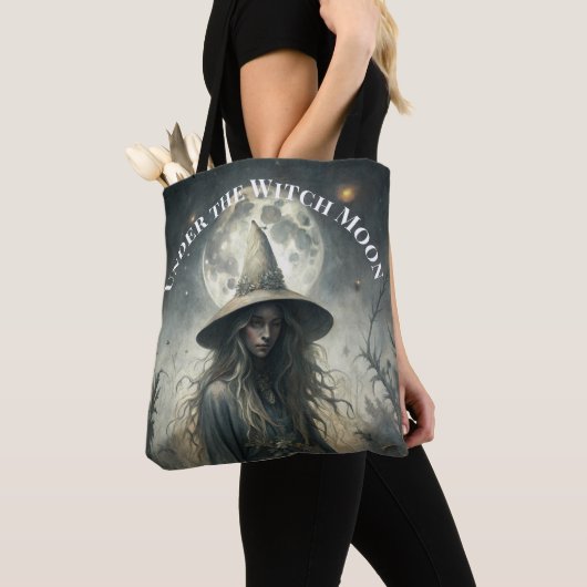 Under the Witch Moon – Gothic Witch Tote Bag (Dichtbij)