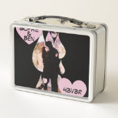 Under Umbrella: Romantic Couple Kissing in Rain (Achterkant)