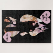 Under Umbrella: Romantic Couple Kissing in Rain Legpuzzel (Horizontaal)