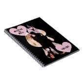 Under Umbrella: Romantic Couple Kissing in Rain Notitieboek (Rechterzijde)