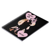 Under Umbrella: Romantic Couple Kissing in Rain Notitieboek (Linkerzijde)