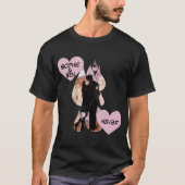 Under Umbrella: Romantic Couple Kissing in Rain T-shirt (Voorkant)