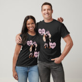 Under Umbrella: Romantic Couple Kissing in Rain T-shirt (Unisex)