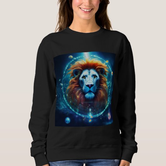 Under Water Lion Face Art Trui (Voorkant)