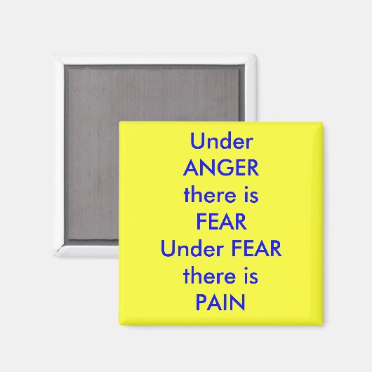UnderANGERThere is fearUnderFEARThere isPAIN, U... Magneet (Voorkant / Achterkant)
