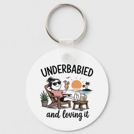Underbabied en er van houden! sleutelhanger (Voorkant)