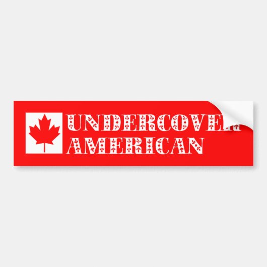 undercover American Bumpersticker (Voorkant)