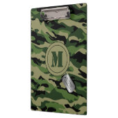 Undercover Camo Green Khaki Camouflage Monogram Klembord (Links)