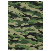 Undercover Camo Green Khaki Camouflage Monogram Klembord (Achterkant)