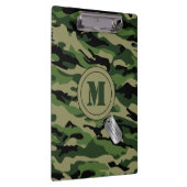 Undercover Camo Green Khaki Camouflage Monogram Klembord (Rechts)