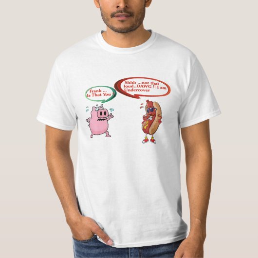 Undercover Hot Dog BBQ Lover Grappige Hot Dog Spoo T-shirt (Voorkant)
