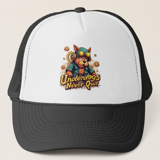 Underdogs Geven Nooit Op Pet – Motiverende Hoed (Voorkant)