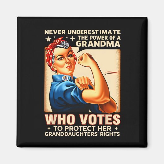 Underestimate The Power Of A Grandma Who Votes Des Magneet (Voorkant)