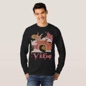 Undergrad Vibes School Groovy Retro Boho Rainbow C T-shirt (Voorkant volledig)