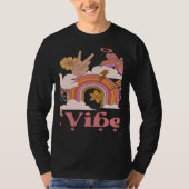 Undergrad Vibes School Groovy Retro Boho Rainbow C T-shirt (Voorkant)